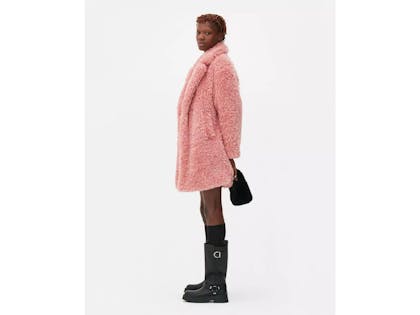 Primark pink top teddy coat
